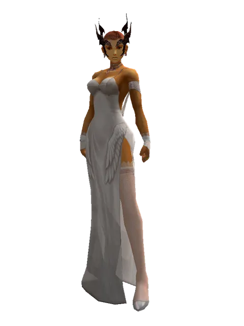 Demon Circlet on a female Human fighter, front view