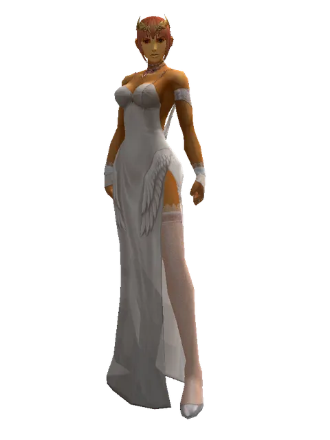 Gold Circlet on a female Human fighter, front view