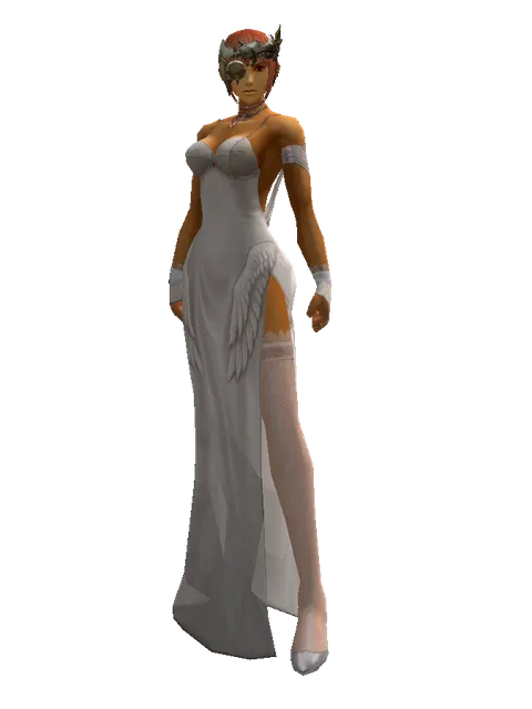 Improved Navigation Cap (?) on a female Human fighter, front view