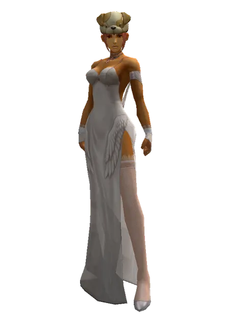 Jindo Hat (?) on a female Human fighter, front view