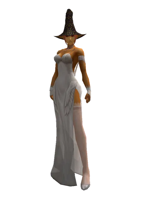 Magic Hat (?) on a female Human fighter, front view