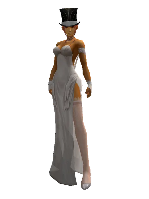 Magician's Hat (?) on a female Human fighter, front view