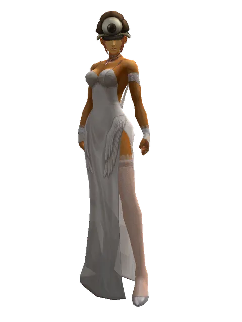 Monster Eye Hat - 30-day limited period on a female Human fighter, front view