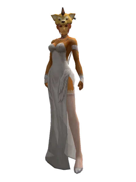 Ol Mahum Hat on a female Human fighter, front view