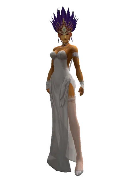 Sophisticated Carnival Hat (?) on a female Human fighter, front view