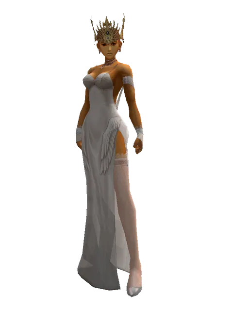 The Lord's Crown on a female Human fighter, front view
