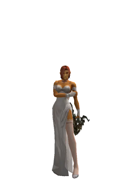 Akat Long Bow on a female Human fighter, front view