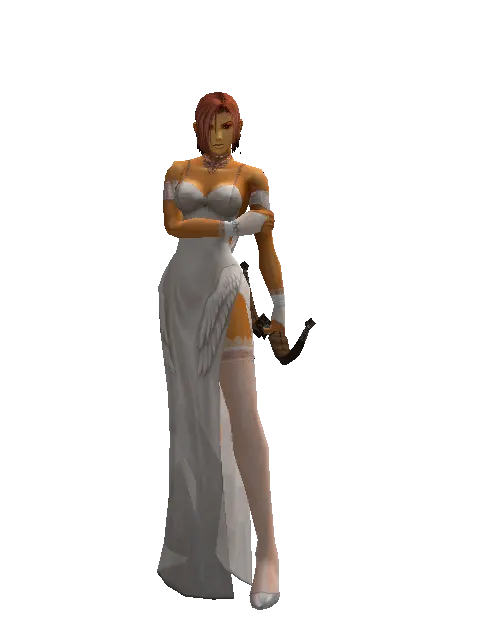 Bow on a female Human fighter, front view
