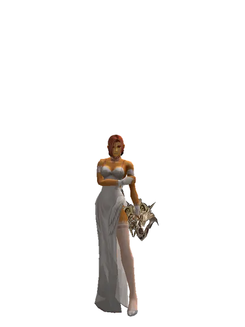Infinity Bow on a female Human fighter, front view