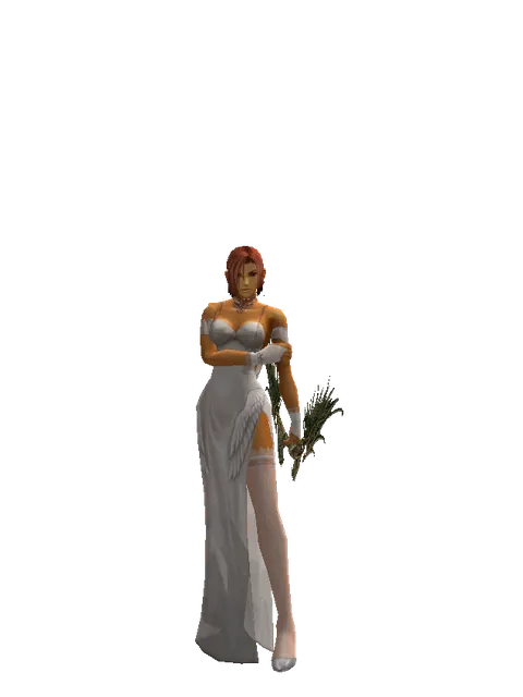 Noble Elven Bow on a female Human fighter, front view