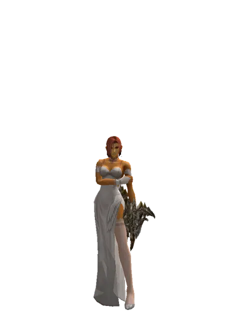 Shyeed's Bow on a female Human fighter, front view