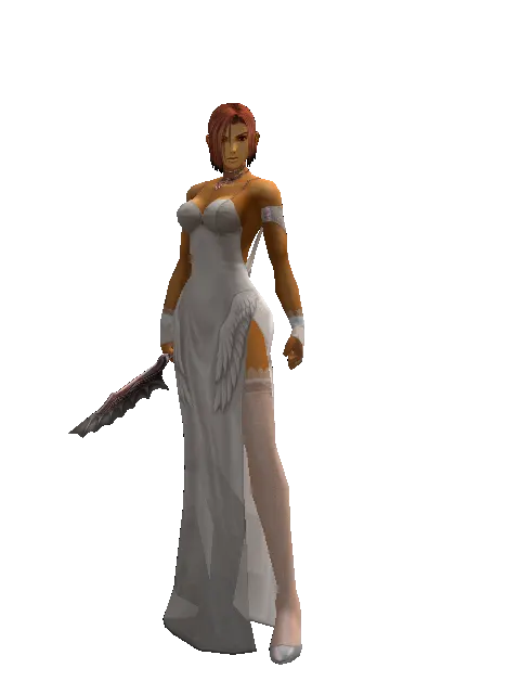 Bloody Orchid on a female Human fighter, front view