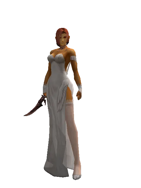 Cybellin's Dagger on a female Human fighter, front view