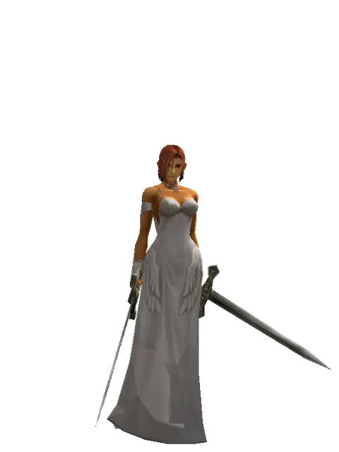 Artisan's Sword*Artisan's Sword on a female Human fighter, front view