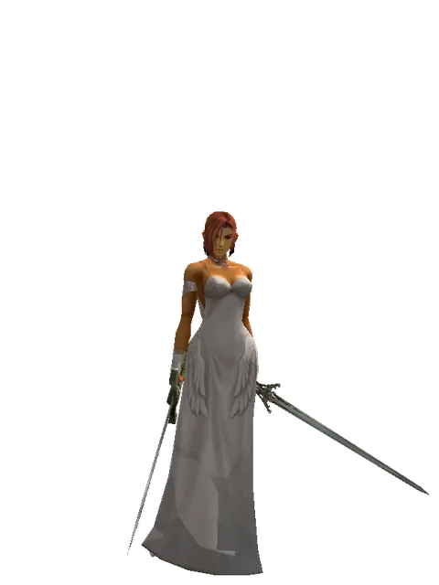Artisan's Sword*Elven Sword on a female Human fighter, front view