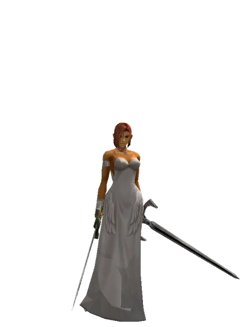 Artisan's Sword*Sword of Revolution on a female Human fighter, front view