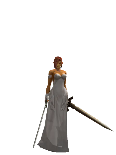 Bastard Sword*Spinebone Sword on a female Human fighter, front view