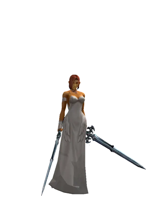 Caliburs*Caliburs on a female Human fighter, front view