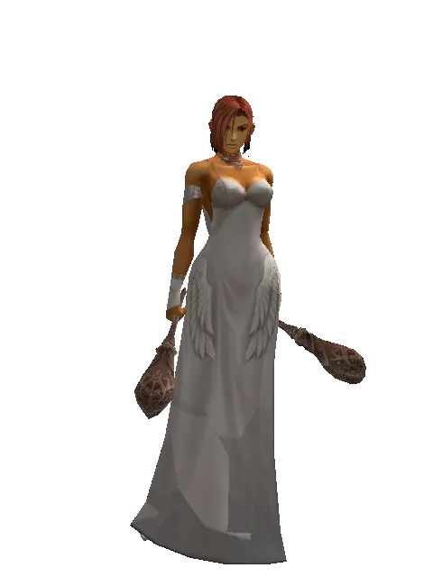 Chrono Maracas on a female Human fighter, front view