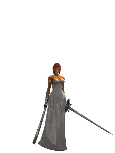 Crimson Sword*Elven Long Sword on a female Human fighter, front view