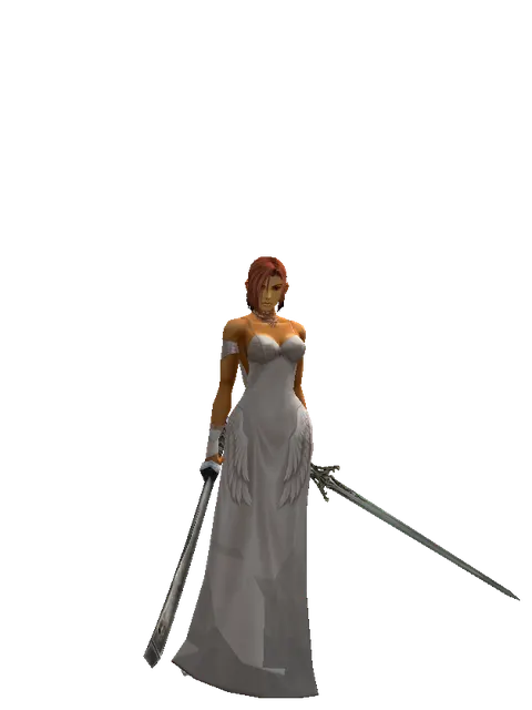 Crimson Sword*Elven Sword on a female Human fighter, front view