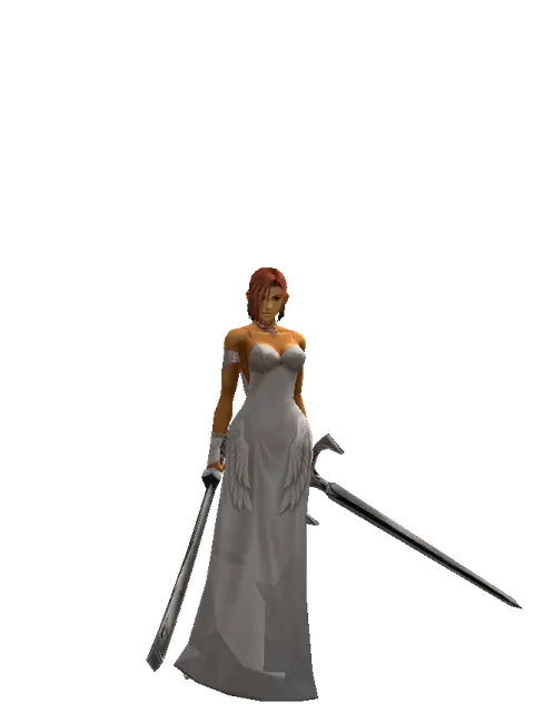 Crimson Sword*Sword of Revolution on a female Human fighter, front view