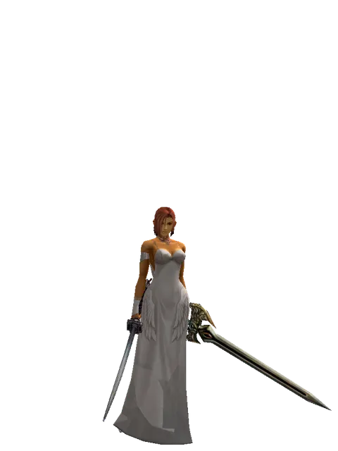 Katana*Sword of Delusion on a female Human fighter, front view
