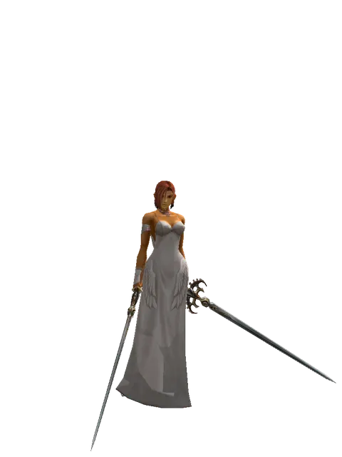 Raid Sword*Raid Sword on a female Human fighter, front view