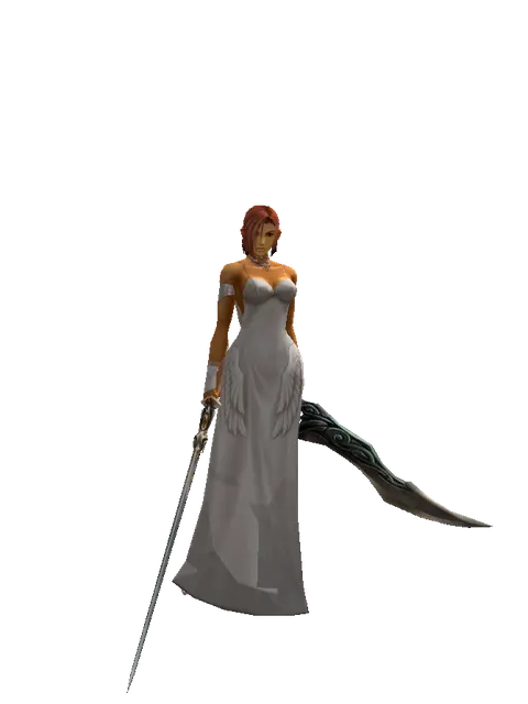 Raid Sword*Sword of Limit on a female Human fighter, front view