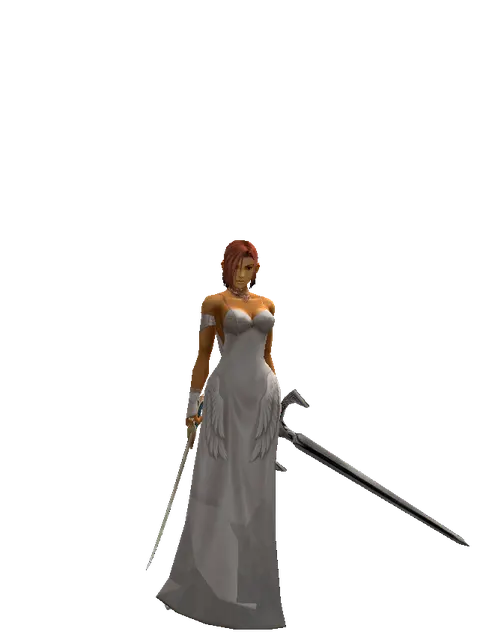 Saber*Sword of Revolution on a female Human fighter, front view