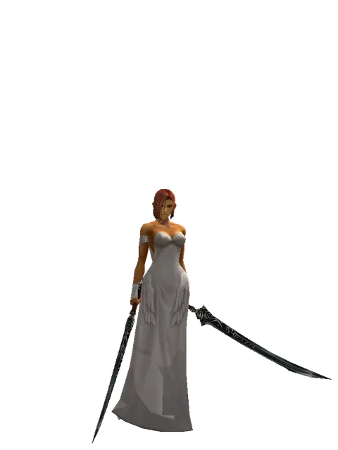 Samurai Long Sword*Samurai Long Sword on a female Human fighter, front view