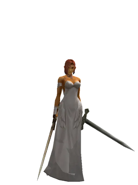 Spinebone Sword*Artisan's Sword on a female Human fighter, front view
