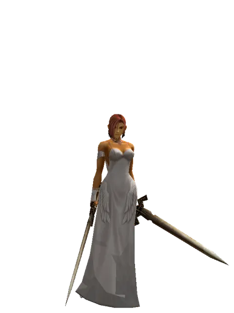 Spinebone Sword*Spinebone Sword on a female Human fighter, front view