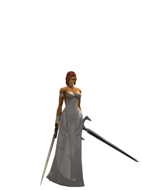 Spinebone Sword*Sword of Revolution on a female Human fighter, front view