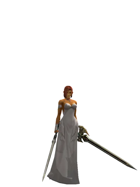 Spirit Sword*Sword of Delusion on a female Human fighter, front view