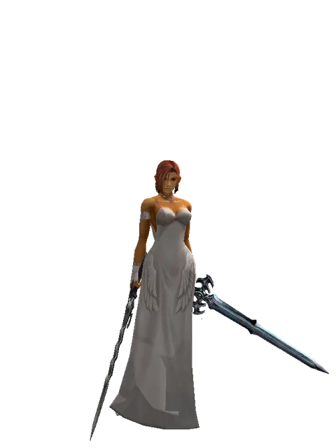 Stormbringer*Caliburs on a female Human fighter, front view