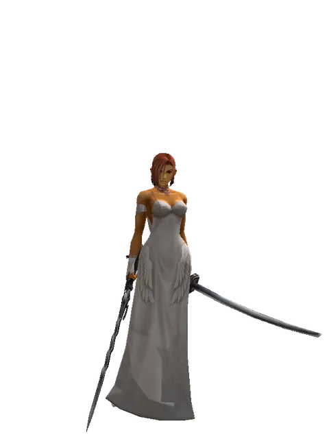 Stormbringer*Katana on a female Human fighter, front view