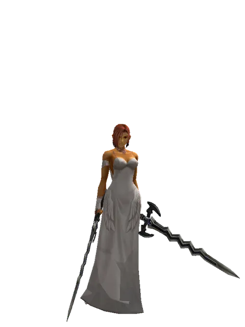 Stormbringer*Stormbringer on a female Human fighter, front view