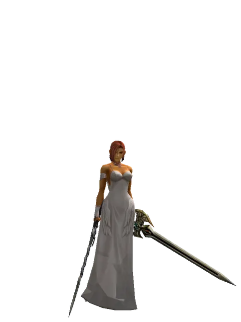 Stormbringer*Sword of Delusion on a female Human fighter, front view