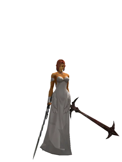 Stormbringer*Sword of Nightmare on a female Human fighter, front view