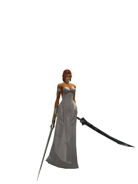 Sword of Delusion*Samurai Long Sword on a female Human fighter, front view