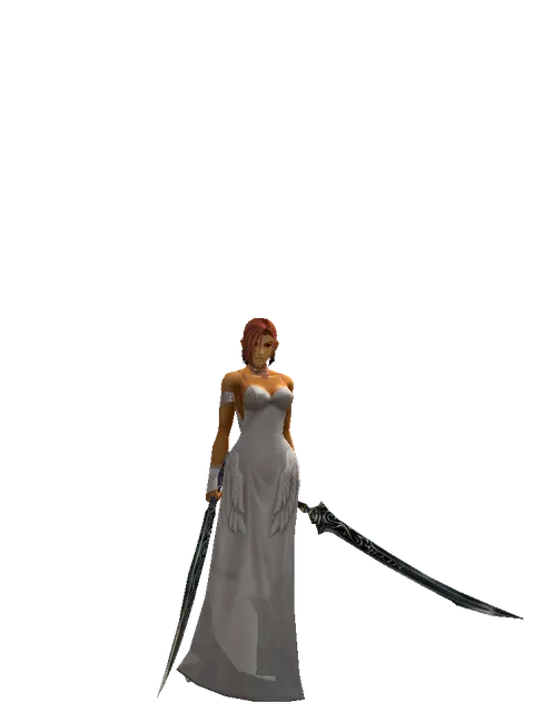 Sword of Limit*Samurai Long Sword on a female Human fighter, front view