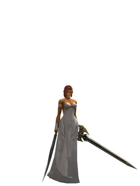 Sword of Limit*Sword of Delusion on a female Human fighter, front view
