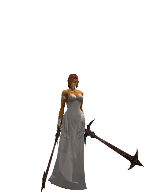 Sword of Nightmare*Sword of Nightmare on a female Human fighter, front view