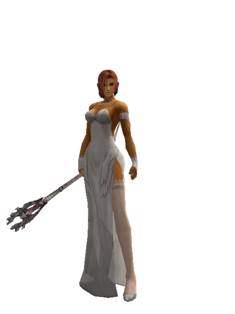 Blood of Saints on a female Human fighter, front view