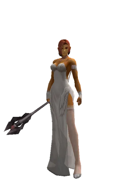 Temptation of Abyss on a female Human fighter, front view