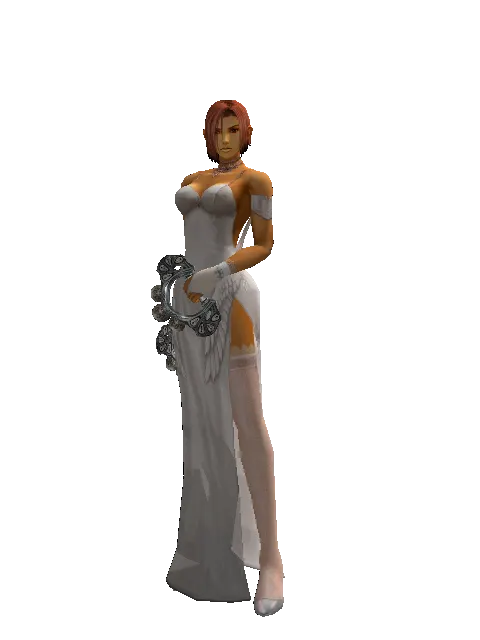 Chrono Unitus on a female Human fighter, front view