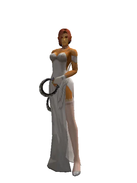 Pata on a female Human fighter, front view