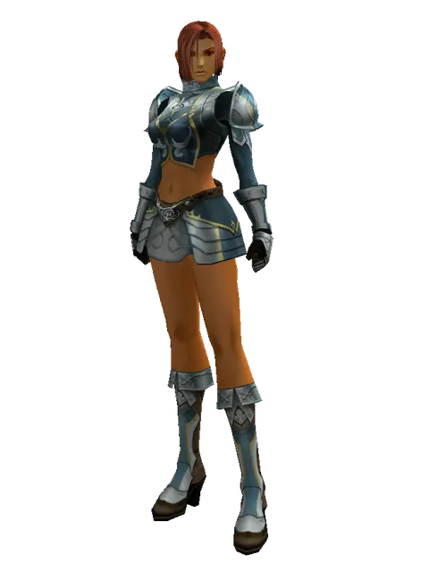 Clan Oath Set - Heavy on a female Human fighter, front view