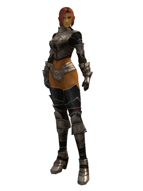 Compound Set on a female Human fighter, front view